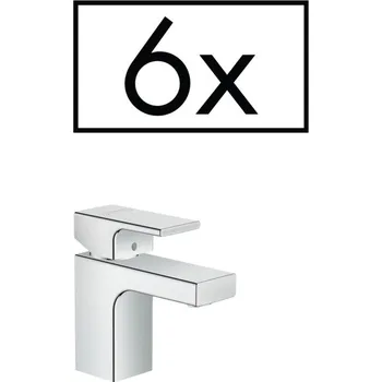 Vodovodní baterie Hansgrohe Vernis Shape CHROM Páková umyvadlová baterie 70 s odtokovou soupravou s táhlem, pro projekty (6 ks.)