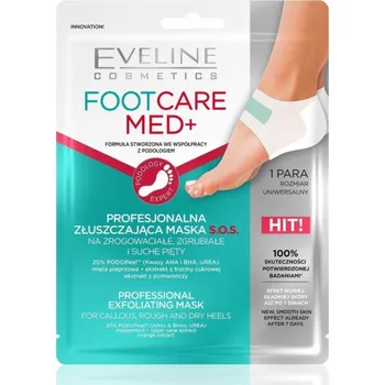 Kosmetika na nohy Eveline Cosmetics Foot Care Med Plus exfoliační maska na paty 2 ks