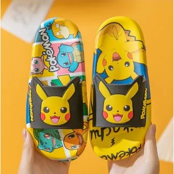 Dětská sportovní obuv Dětské barevné pantofle Pokémon Pikachu (28-41 EUR) Barva: Černá, Velikost: 38-39 (23 cm)