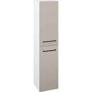 Koupelnový nábytek Dřevojas Vysoká skříň DOS SVD2 35 - N01 Bílá lesk / Úchytka T06 / N07 Stone / Pravé