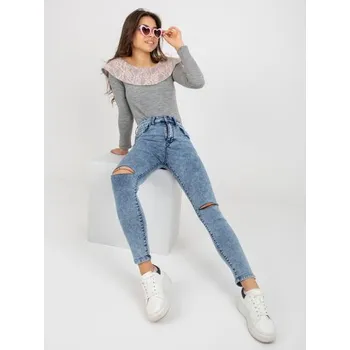 Dámské džíny Dámské džíny s vysokým pasem METODA modré