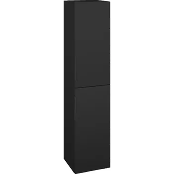 Koupelnový nábytek Dřevojas Vysoká skříň DOS SVD2 35 - L03 Antracit vysoký lesk / Úchytka T07 / L03 Antracit vysoký lesk / Pravé