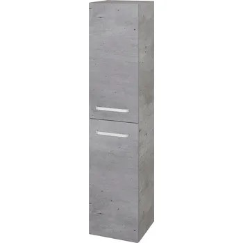 Koupelnový nábytek Dřevojas Vysoká skříň DOS SVD2 35 - D01 Beton / Úchytka T01 / D01 Beton / Pravé
