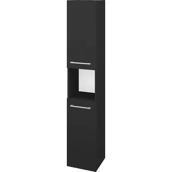 Koupelnový nábytek Dřevojas Vysoká skříň DOS SVD2O 35 - N03 Graphite / Úchytka T03 / N03 Graphite / Pravé