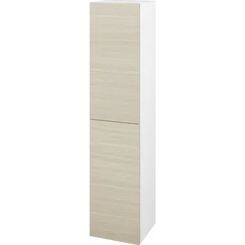 Koupelnový nábytek Dřevojas Vysoká skříň DOS SVD2 35 - N01 Bílá lesk / Bez úchytky T31 / D04 Dub / Pravé