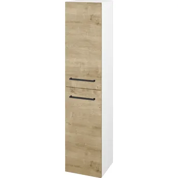 Koupelnový nábytek Dřevojas Vysoká skříň DOS SVD2 35 - N01 Bílá lesk / Úchytka T06 / D09 Arlington / Levé