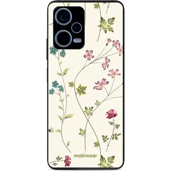 Pouzdro na mobilní telefon Lesklý kryt Mobiwear Glossy - Xiaomi Redmi Note 12 Pro+ 5G - G035G - Tenké rostlinky s květy (Prémiové lesklé pouzdro, obal, kryt Mobiwear Glossy na mobil Xiaomi Redmi Note 12 Pro+ 5G - G035G - Tenké rostlinky s květy, materiál Plast + TPU silikon - krytí