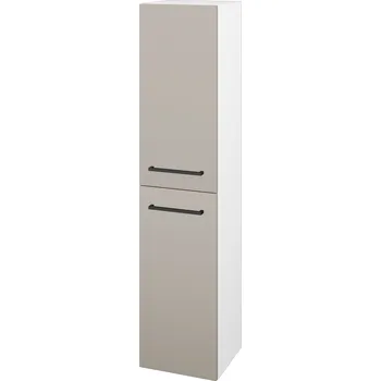 Koupelnový nábytek Dřevojas Vysoká skříň DOS SVD2 35 - N01 Bílá lesk / Úchytka T06 / N07 Stone / Levé