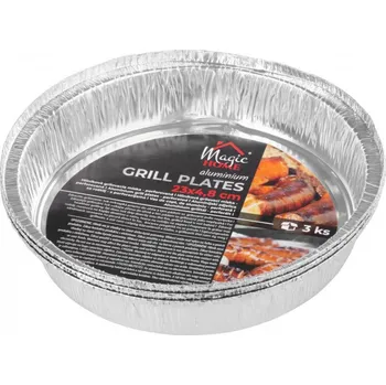 MagicHome miska okrúhla ALU 23x4,8 cm, 3 ks, 2212636