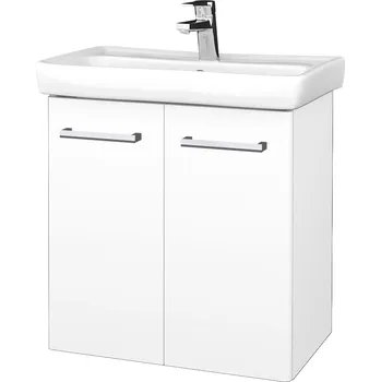 Koupelnový nábytek Dřevojas Koupelnová skříňka DOOR SZD2 60 - N01 Bílá lesk / Úchytka T03 / M01 Bílá mat