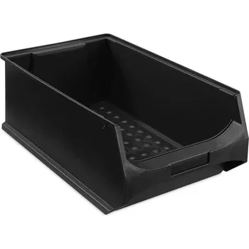 ESD plastový zásobník STORAGE, 500 x 300 x 200 mm, barva černá