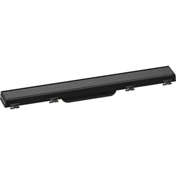 Hansgrohe RainDrain Match ČERNÁ Vrchní sada sprchového žlabu 600 s výškově stavitelným rámem