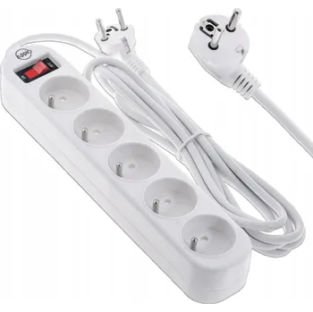 Prodlužovací kabel Berge Prodlužovací kabel 3 m - 5 zásuvek - bílá