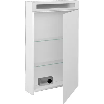 Koupelnový nábytek Dřevojas Jednodveřová galerka AIR GAOE 50 - N01 Bílá lesk / Pravé