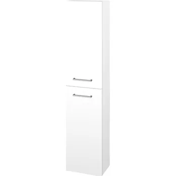 Koupelnový nábytek Dřevojas Vysoká skříň DOOR SV1D2 35 - N01 Bílá lesk / Úchytka T04 / M01 Bílá mat / Levé