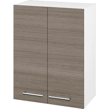 Koupelnový nábytek Dřevojas Horní skříňka DOS SYD2 60 - N01 Bílá lesk / Úchytka T03 / D03 Cafe