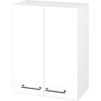 Koupelnový nábytek Dřevojas Horní skříňka DOS SYD2 60 - N01 Bílá lesk / Úchytka T03 / N01 Bílá lesk