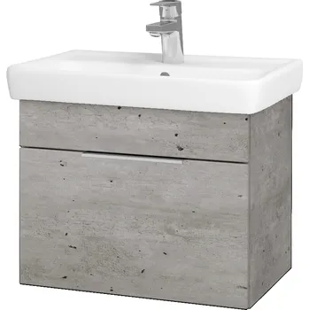Koupelnový nábytek Dřevojas Koupelnová skříňka SOLO SZZ 55 - D01 Beton / Úchytka T05 / D01 Beton