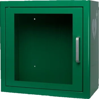 Defibrilátor Kovová vnitřní skříňka na AED, zelená, s ALARMEM, AED značení - ARKY