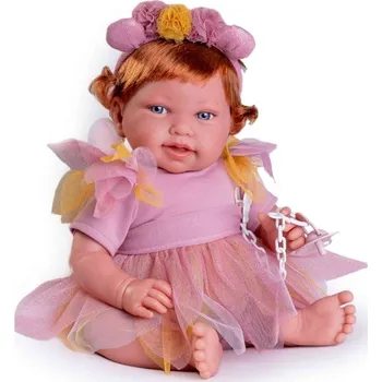 Panenka Realistické miminko - holčička Pipa jako víla od firmy Antonio Juan ze Španělska (Recién Nacida Pipa hada con diadema para ti)