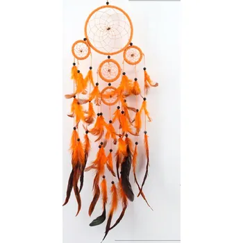 Lapač snů Větší oranžový lapač snů s tygřími oky