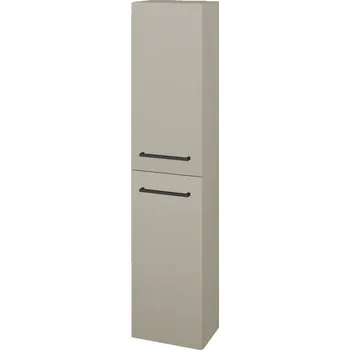 Koupelnový nábytek Dřevojas Vysoká skříň DOS SV1D2 35 - M05 Béžová mat / Úchytka T06 / M05 Béžová mat / Levé