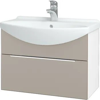 Koupelnový nábytek Dřevojas Koupelnová skříňka TAKE IT SZZ 65 - N01 Bílá lesk / Úchytka T05 / N07 Stone