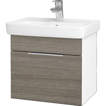 Koupelnový nábytek Dřevojas Koupelnová skříňka SOLO SZZ 50 - N01 Bílá lesk / Úchytka T05 / D03 Cafe