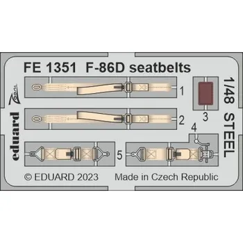 Plastikový model 1/48 F-86D seatbelts STEEL (REV)