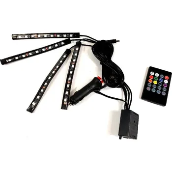 Tuning RGB LED osvětlení interiéru vozidla, 4x 17 cm, Q529