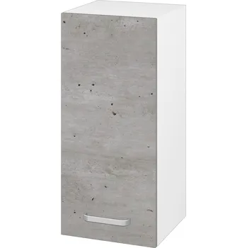 Koupelnový nábytek Dřevojas Horní skříňka SYD 35 - N01 Bílá lesk / Úchytka T01 / D01 Beton / Levé