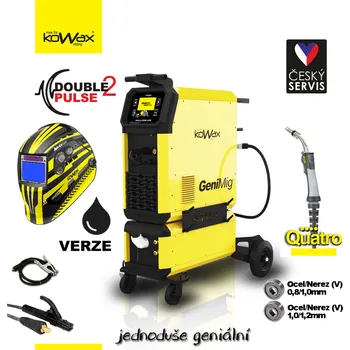 Svářečka KOWAX GeniMIG 355DP PULSE/DOUBLE PULSE s vodním chlazením, hořákem a kuklou MAX2,5!