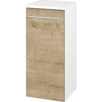 Koupelnový nábytek Dřevojas Nízká skříňka DOS SND 35 - N01 Bílá lesk / Úchytka T02 / D09 Arlington / Pravé