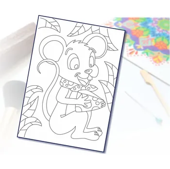 Radost v písku Šablona na pískování myška Varianta: A5 (148 x 210 mm)