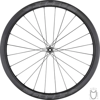 Zapletené kolo FORCE kolo přední siln. F.TEAM SP KARBON DISC 40 plášť.