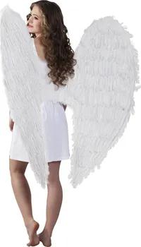 Karnevalový doplněk Boland Andělská křídla bílá 120 x 120 cm
