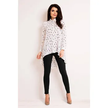 Dámská košile Elegantní košile s dlouhým rukávem M125 Barva: Modrá, Velikost: XL