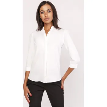 Vzorovaná halenka volného střihu K111 Barva: Bílá, Velikost: L