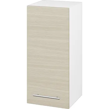 Koupelnový nábytek Dřevojas Horní skříňka SYD 35 - N01 Bílá lesk / Úchytka T02 / D04 Dub / Levé