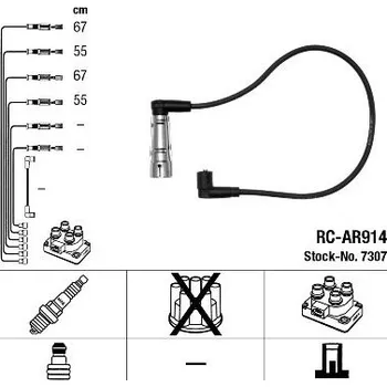 Zapalovací kabel Sada kabelů pro zapalování NGK 7307
