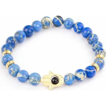 Náramek Oceánský jaspis (fatima zlatá) 8mm