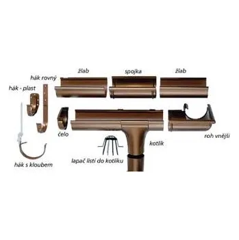 okap Okapový roh vnitřní 100 hnědý M 075976