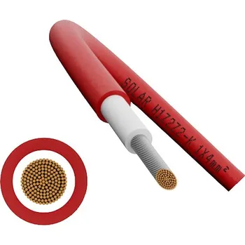 solární kabel Solarkabel H1Z2Z2-K 6 rt rudý průřez 6mm2 (H1Z2Z2-K 6 rt)