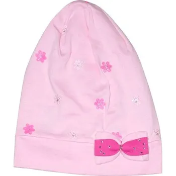 Čepice Dívčí bavlněná čepice, výškově nastavitelná, (0951-3), vel. 3-8 let