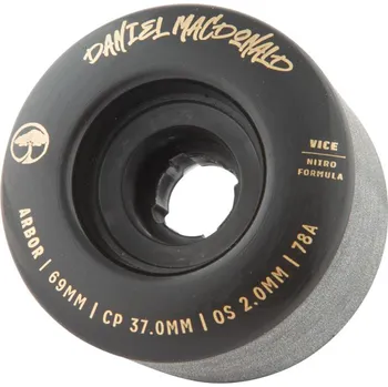 Kolečko na skateboard Arbor - Signature Wheel Vice Daniel MacDonald 69mm 78a Black - kolečka (sada 4ks)