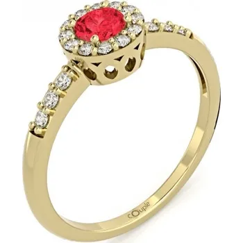 Šperk Couple, Honosný prsten Sari, žluté zlato se zirkony, vel. 55, prům. 17.5 mm, 585-66-1-0270.0Z00.0.55.104