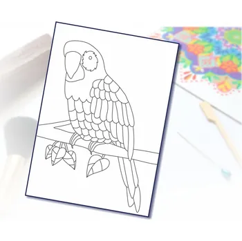 Radost v písku Šablona na pískování papoušek Varianta: A4 (210 × 297 mm)