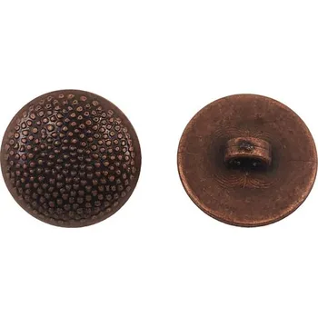 Knoflík GOM35, Knoflík, 20mm, staro-měď, s puntíky, 1ks