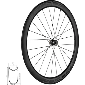 Zapletené kolo FORCE kolo zadní siln. F. TEAM SP KARBON DISC 50 plášť.