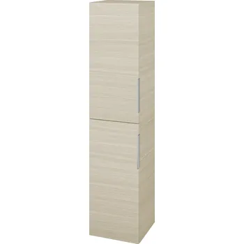 Koupelnový nábytek Dřevojas Vysoká skříň s košem DOS SVD2K 35 - D04 Dub / Úchytka T05 / D04 Dub / Levé